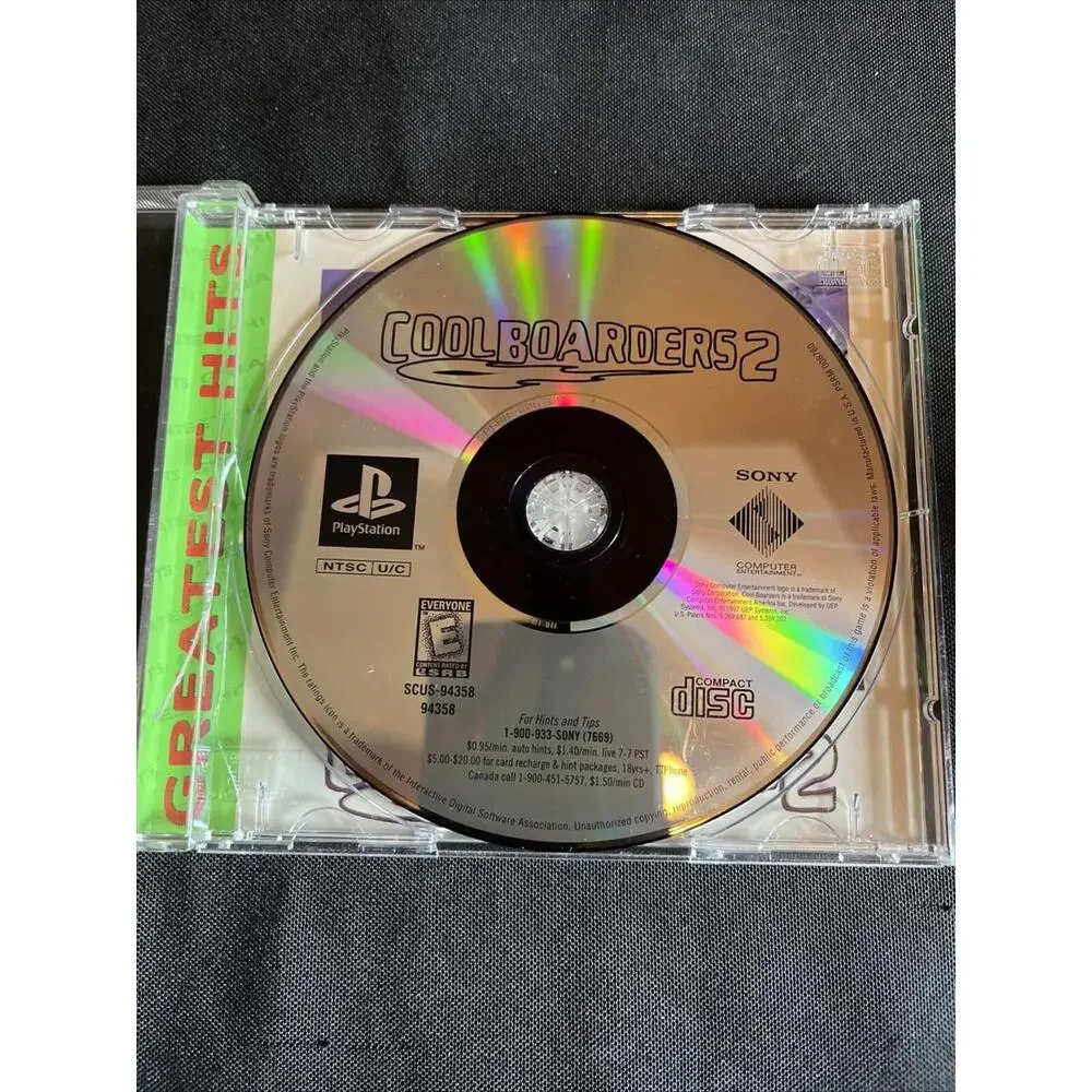 Cool Boarders 2 (Sony PlayStation 1, 1997) No Front Manual But In Great Shape